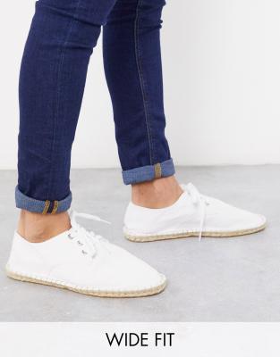 wide fit tie up espadrilles