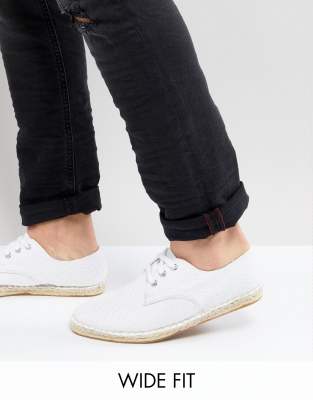 wide fit lace up espadrilles