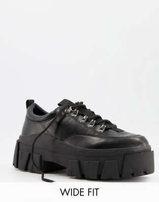 white leather wide fit trainers