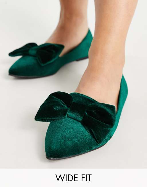 Velvet discount ballet pumps