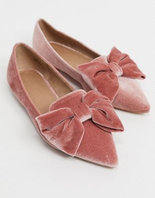 asos pink velvet shoes