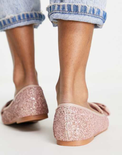 Pink glitter hotsell ballet pumps