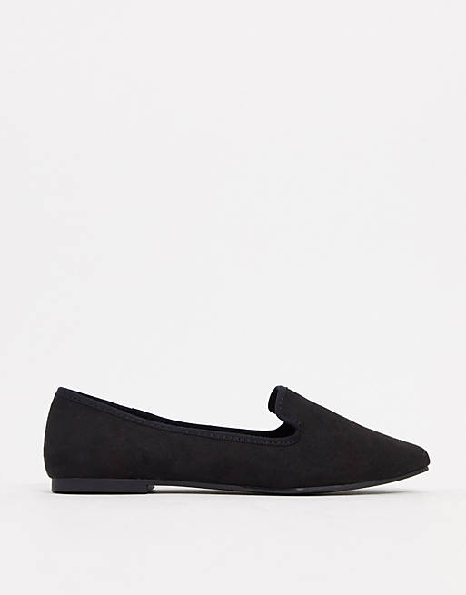 Women Flat Shoes/Wide Fit Lakeside slipper ballet flats in black 