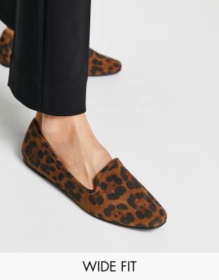 ladies leopard print flat shoes