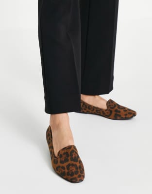 wide leopard flats