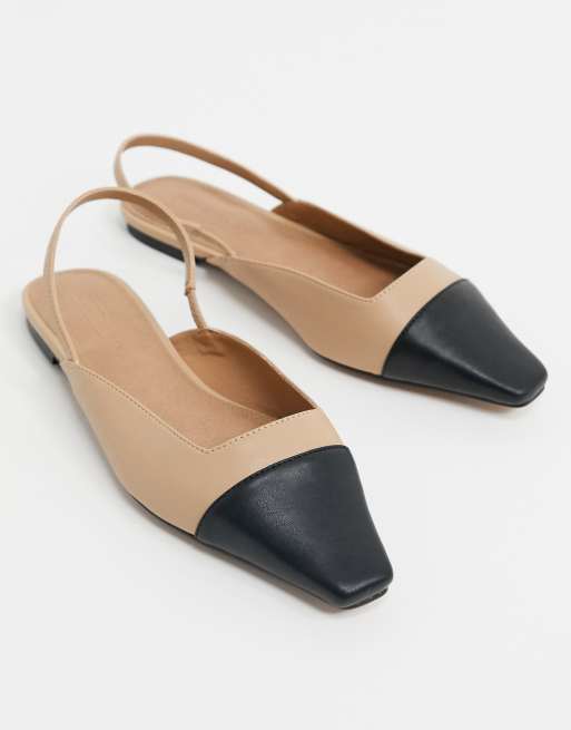 Nude sale slingback flat