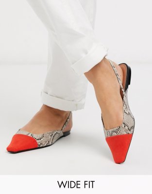 slingback flats wide