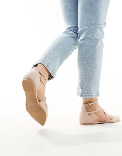 Blush sales pointed flats