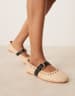 ASOS DESIGN asymmetric flap shoulder bag in tan
