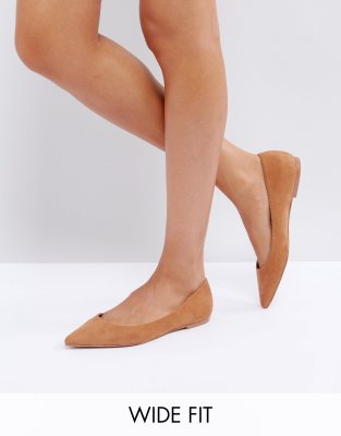 pointed flats wide fit