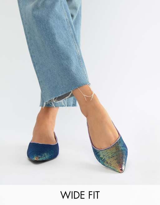 Asos design lifetime hot sale pointed ballet flats