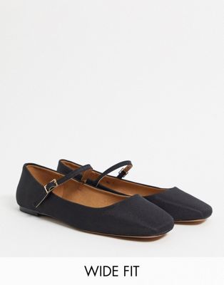 wide fit flat mary jane shoes