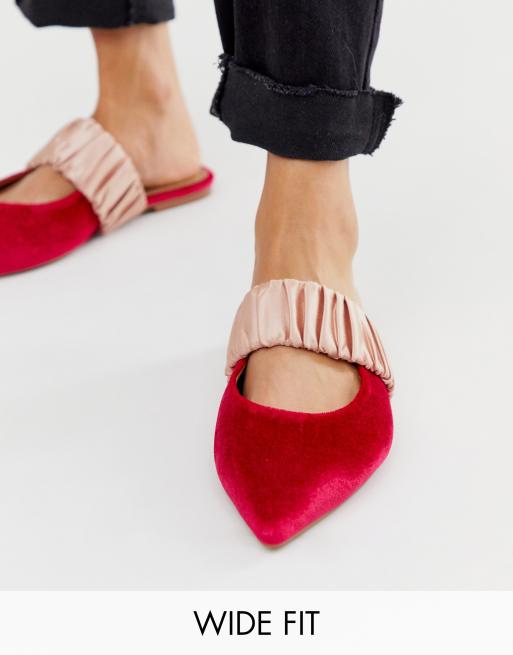 Asos pink velvet shoes online