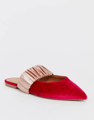 asos pink velvet shoes