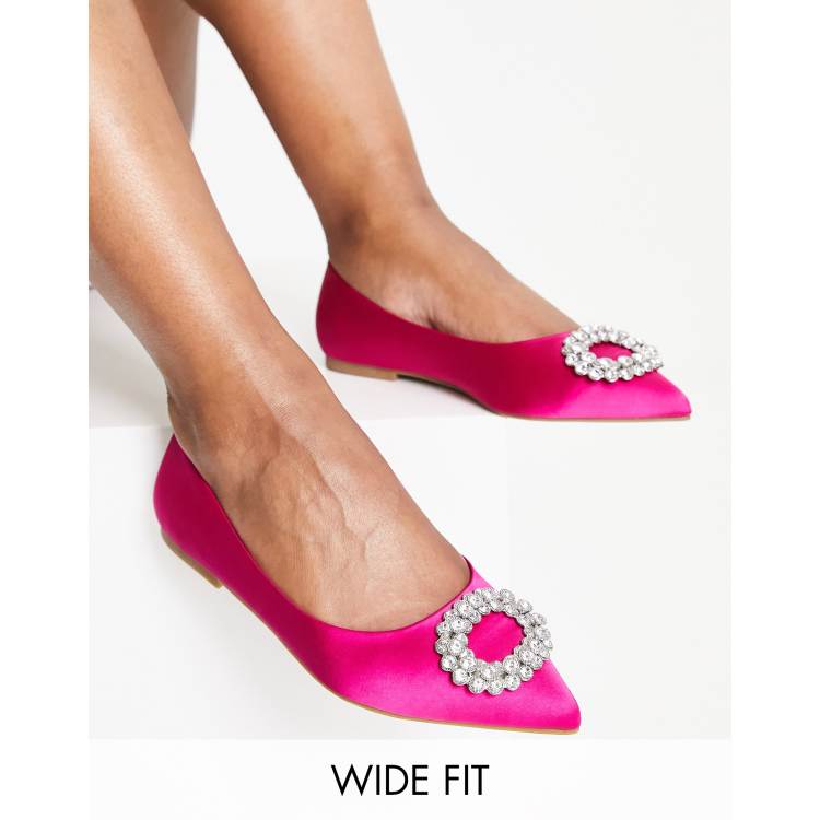 Cerise pink best sale flat shoes