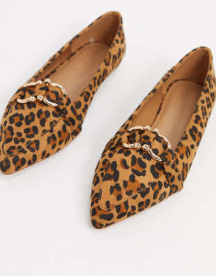 wide leopard flats