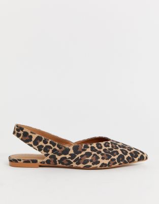 slingback leopard flats