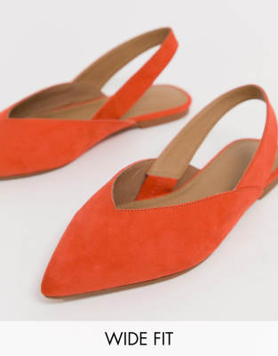 orange wide fit shoes