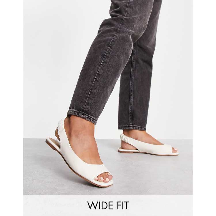 Peep toe best sale flat slides