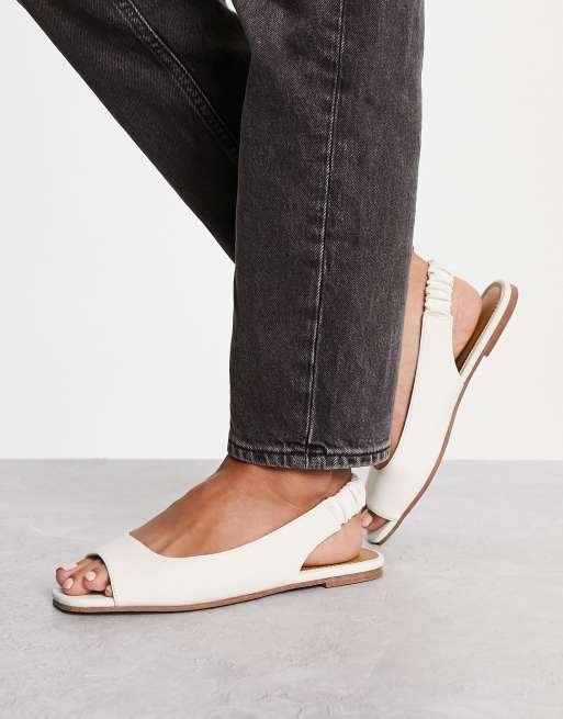 Peep toe slingback on sale flats