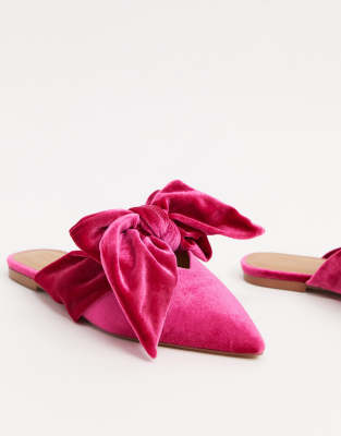 asos pink velvet shoes