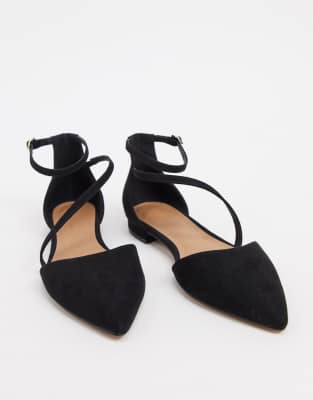 asos design lifetime pointed ballet flats