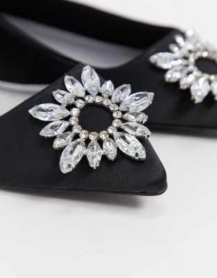 asos design wide fit fi embellished flat sandals