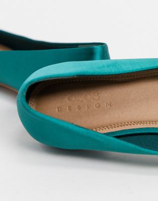 ballet flats with teal bottom