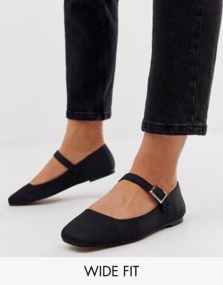 wide fit flat mary jane shoes