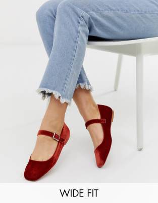 wide fit flat mary jane shoes