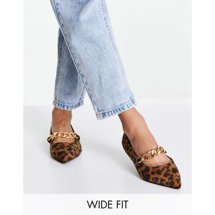 Asos sale leopard flats