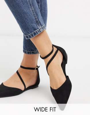 pointed toe flats wide