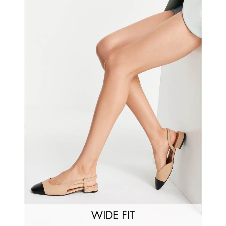 closed toe slingback flats