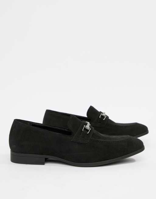 Asos black hotsell suede loafers