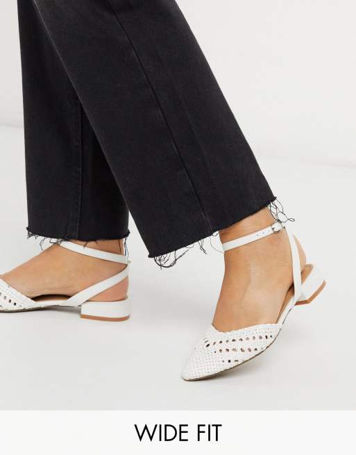 Woven slingback clearance flats