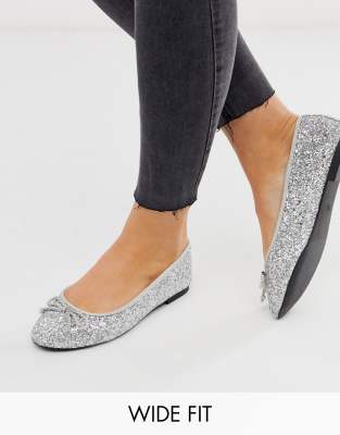 asos glitter flats