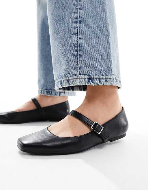 Wide fit flat outlet mary jane shoes