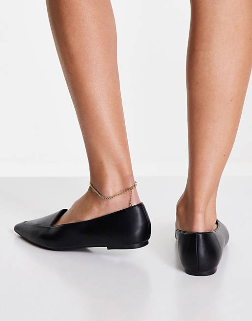  Flat Shoes/Wide Fit Louisa loafer ballet in black 