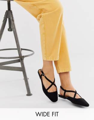 ballet flats with cross straps