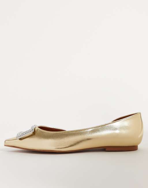 Asos 2024 gold flats