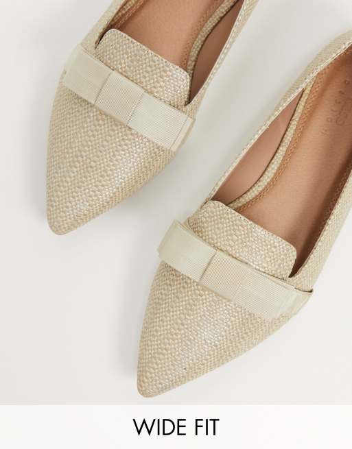 wide fit pointed ballet flats