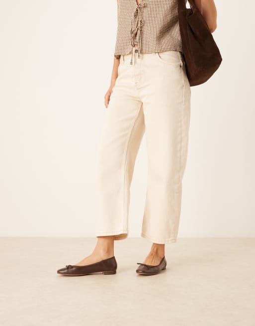 ASOS DESIGN Wide Fit - Lullaby - Ballerines à détail nœud - Chocolat, 3 de 4