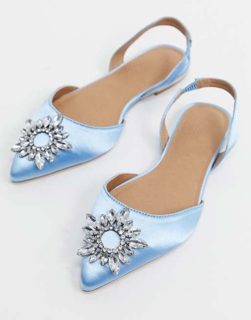 Blue slingback sale flats