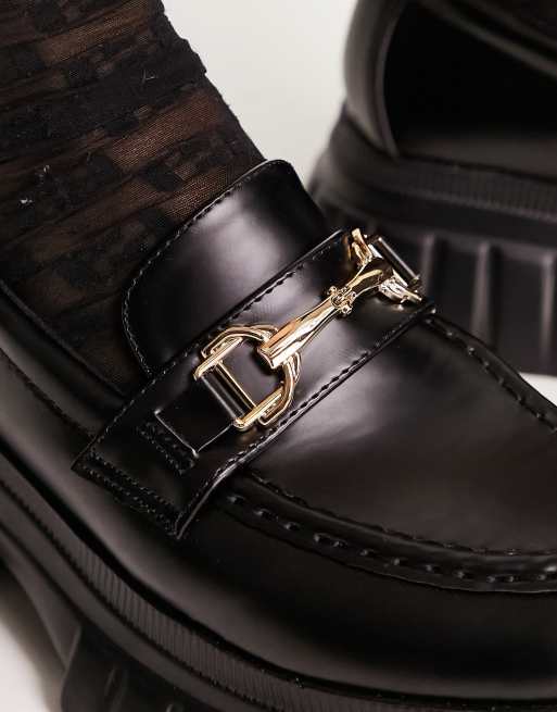 ASOS DESIGN Wide Fit - Magnus - Sorte chunky loafers , 3 af 4