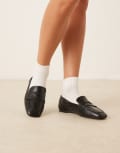 [Asos Design Wide Fit] ASOS DESIGN Wide Fit Malta loafers in black 7 BLACK
