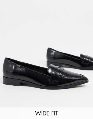 asos black loafers womens