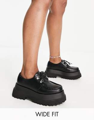 Asos black store slip on shoes