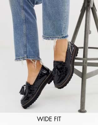 asos leather loafers