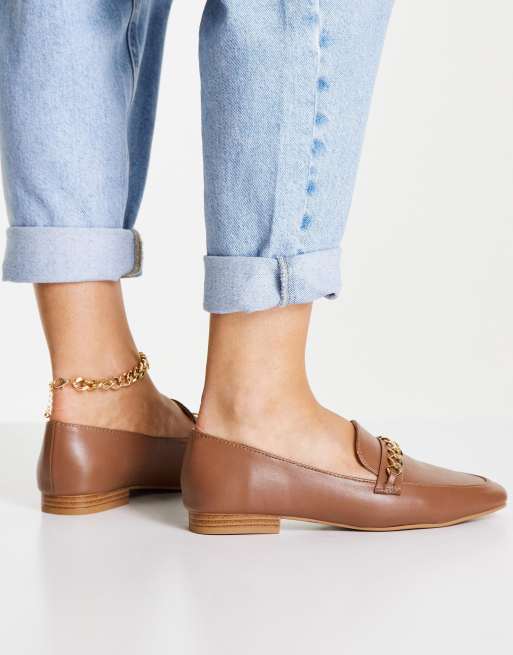 ASOS DESIGN Wide Fit - Mingle - Gyldenbrune loafers med kæder, 2 af 4