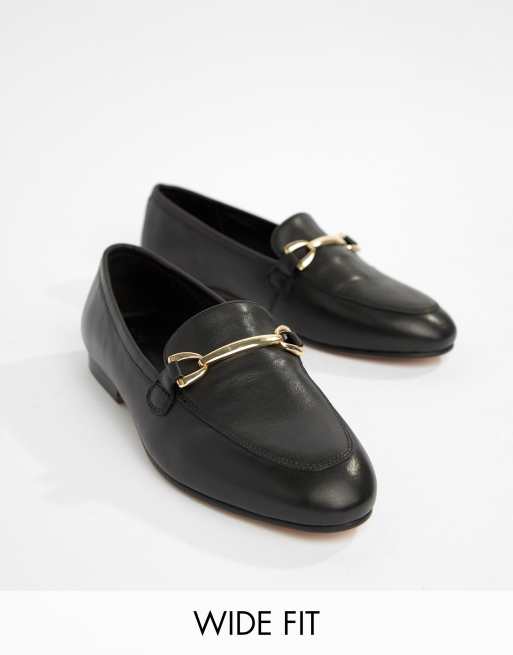 ASOS DESIGN Wide Fit Moment leather loafers | ASOS